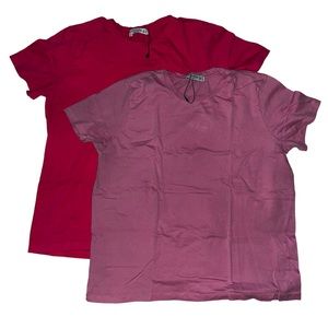 Stradivarius Round Neck Plain Shirt - Bundle of 2 - XL